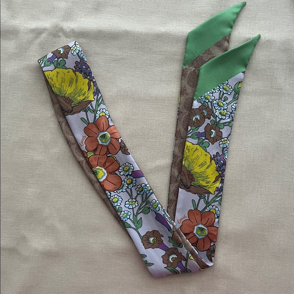 Coach Mother’s Day Floral Silk Skinny Scarf